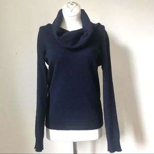 Ralph Lauren Cowl Neck Smooth 100% Cashmere Knit Long Sleeve Sweater XS